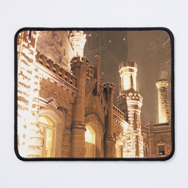 Item preview, Chicago Winter Glow – Heavy Snowfall in Downtown with Historical Water Tower designed and sold by Maryna Gumenyuk.