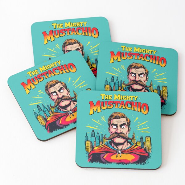 Item preview, The Mighty Mustachio – Neon Hero Edition designed and sold by SteadyRolling.