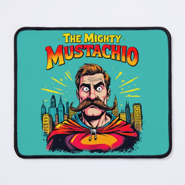 Item preview, The Mighty Mustachio – Neon Hero Edition designed and sold by SteadyRolling.