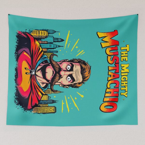 Item preview, The Mighty Mustachio – Neon Hero Edition designed and sold by SteadyRolling.