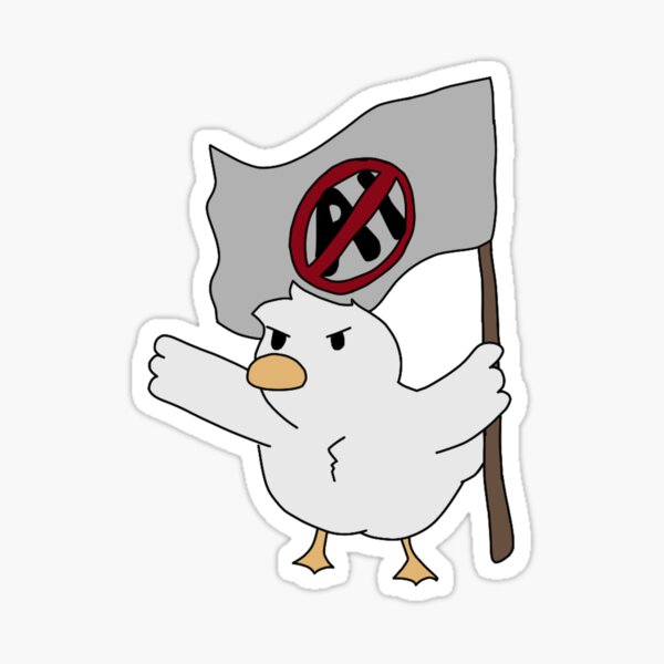 Item preview, Duck against AI Protest designed and sold by Traaassshhh.