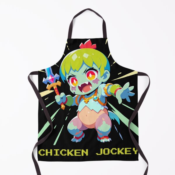 Aperçu de l'œuvre poulet zombie en colère de style anime Jockey créée et vendue par Waseemkhan86.