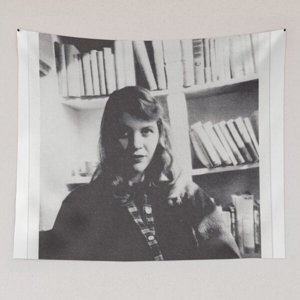Item preview, Sylvia Plath portrait designed and sold by Oqueartecura.