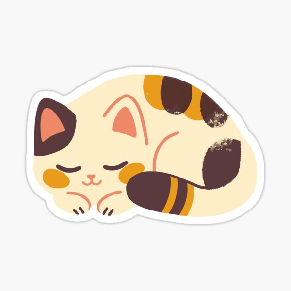 Artikel-Vorschau von Eine süße schlafende Katze Illustration, designt und verkauft von knappidesign.
