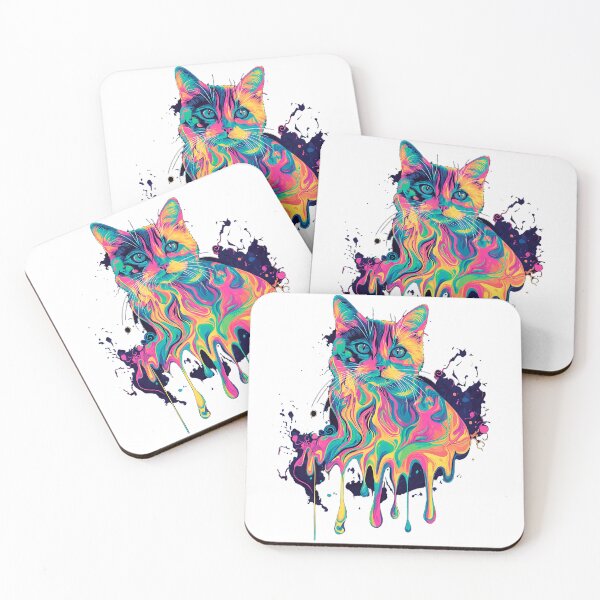 Item preview, Abstract liquid Cat designed and sold by NocturNeon-Art.