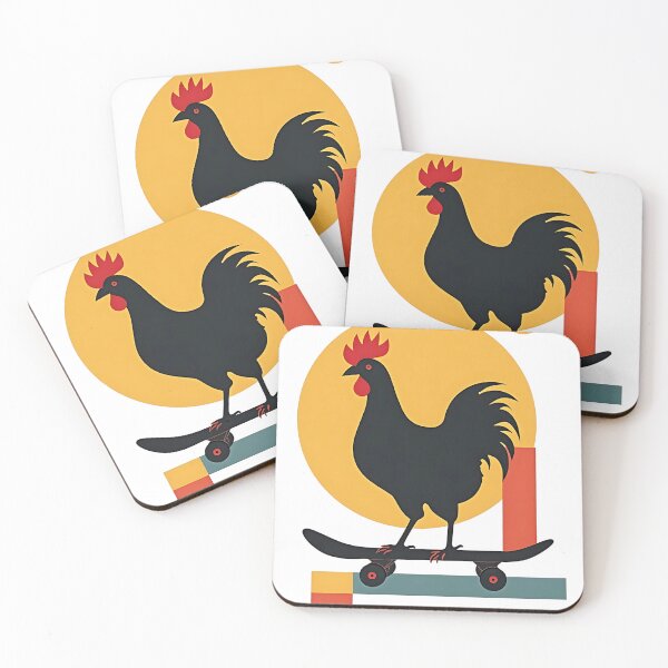 Item preview, Funny chicken jockey skating  designed and sold by Waseemkhan86.
