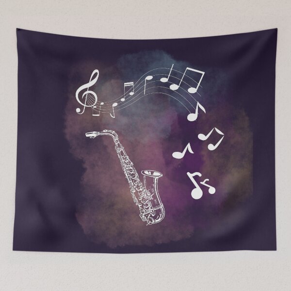 Item preview, Music notes falling - saxophone designed and sold by LiskoDesign.