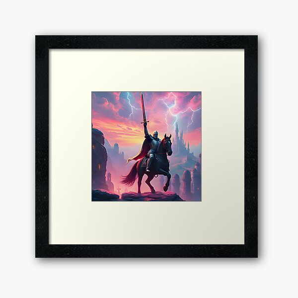 Item preview, Fantasy art Knight on a horse designed and sold by ArcaneWorks.
