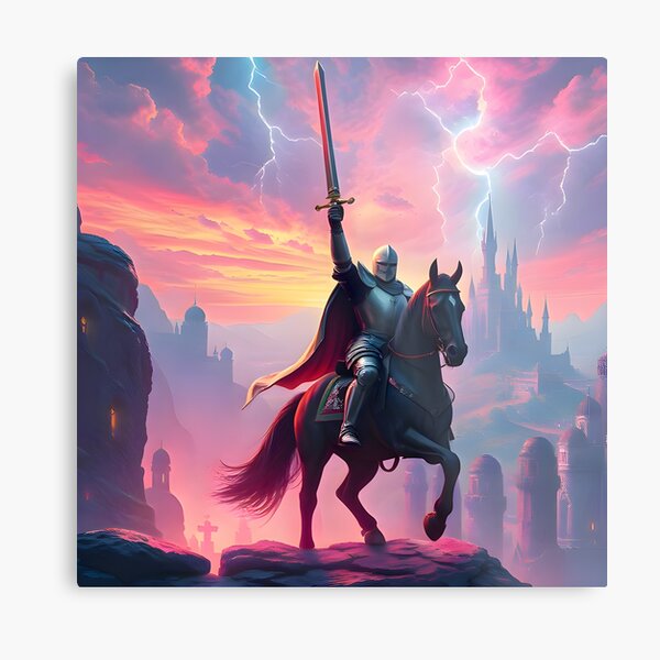 Item preview, Fantasy art Knight on a horse designed and sold by ArcaneWorks.
