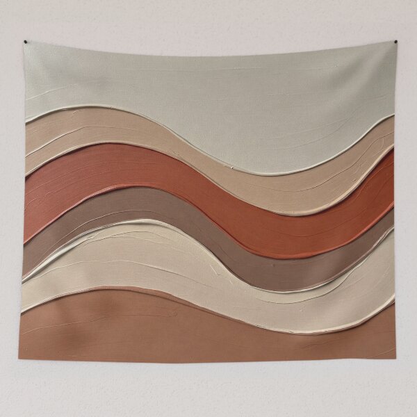Item preview, Clay Waves Textured Painting designed and sold by yellowwpaint.