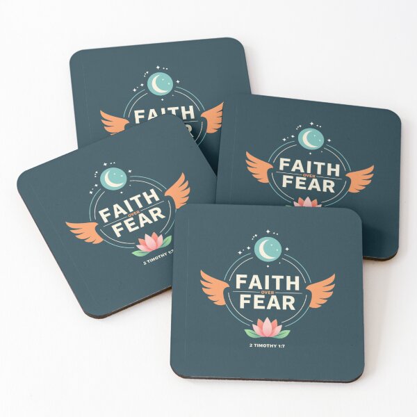 Item preview, Faith Over Fear – Overcome with Faith – 2 Timothy 1:7 | Bold Christian Inspiration Art designed and sold by ebocraft.