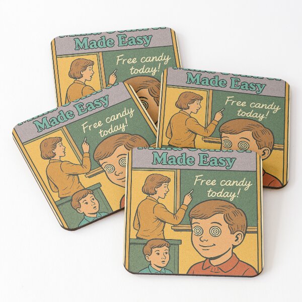 Item preview, Mind Control Made Easy – Retro Satire Comic Design designed and sold by weirdfishes123.