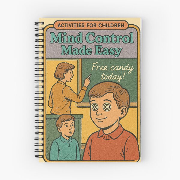 Item preview, Mind Control Made Easy – Retro Satire Comic Design designed and sold by weirdfishes123.
