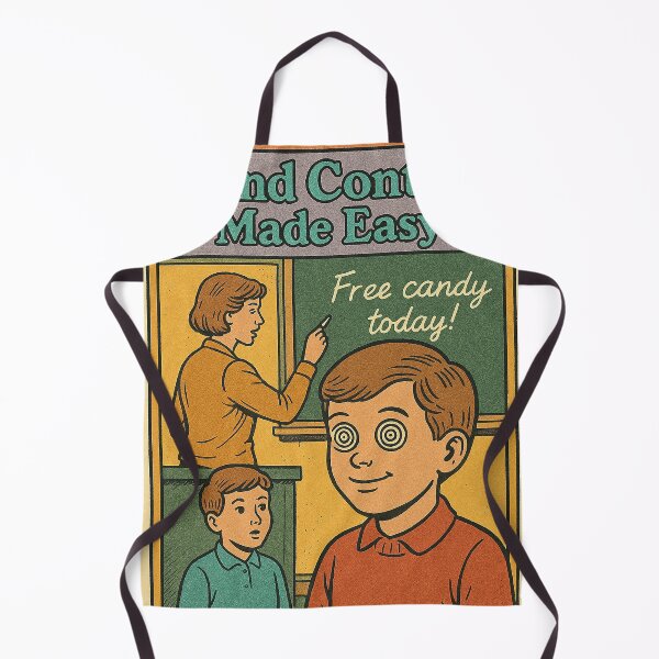 Item preview, Mind Control Made Easy – Retro Satire Comic Design designed and sold by weirdfishes123.