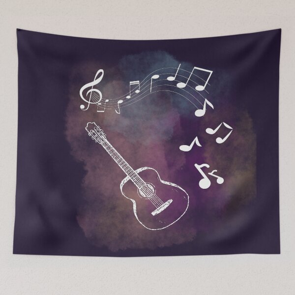 Item preview, Music notes falling - guitar designed and sold by LiskoDesign.