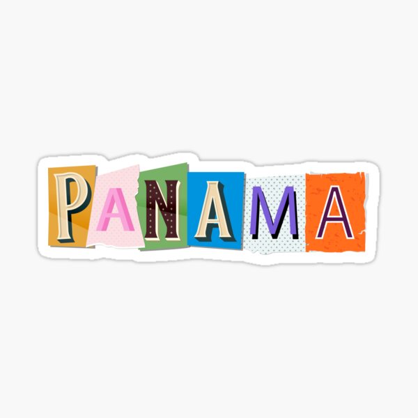 Item preview, Panama letters sticker designed and sold by DesignPMG.