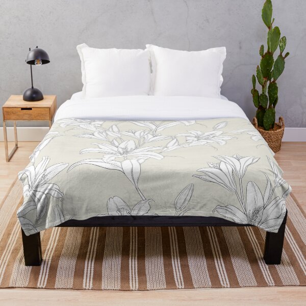 Item preview, Elegant Lily Flowers – Botanical Illustration Pattern designed and sold by Plumeriito.