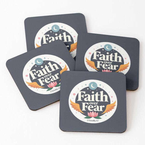 Item preview, Christian Easter Joy –Faith Over Fear – Overcome with Faith – 2 Timothy 1:7 | Bold Christian Inspiration Art designed and sold by ebocraft.