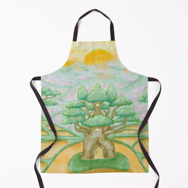 Item preview, A magical rice terraces mountains tree village designed and sold by greenPQBstudio.