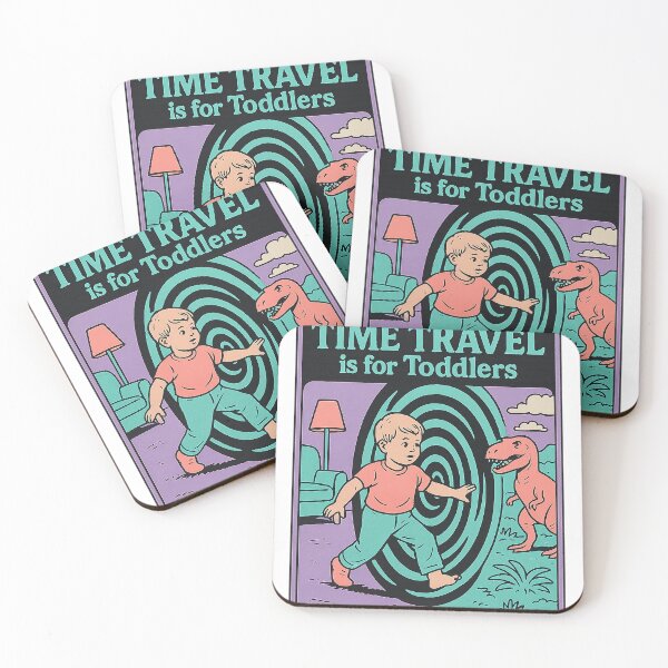 Item preview, Time Travel is for Toddlers – Retro Sci-Fi Humor Poster designed and sold by weirdfishes123.