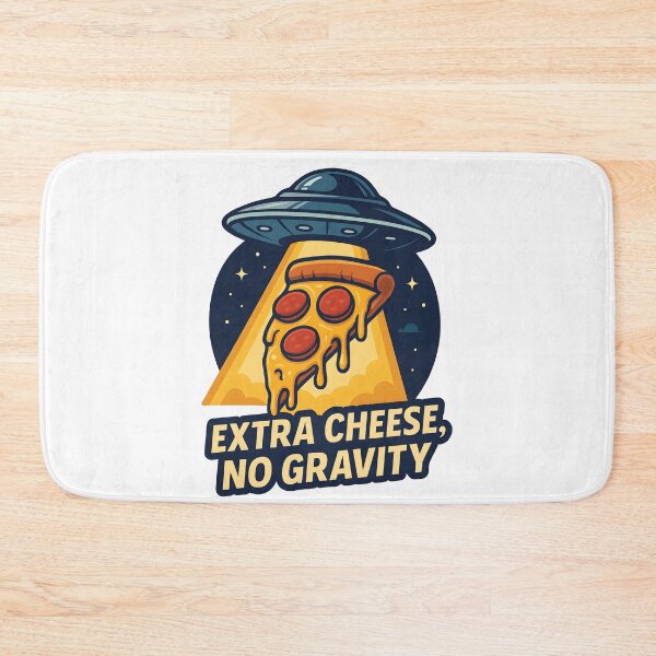 Item preview, Extra Cheese, No Gravity – Space Pizza Alien Delivery Sticker designed and sold by WAUZ.