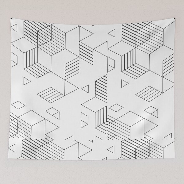 Item preview, Geomtric shapes in Black and White designed and sold by HanaiPrint.