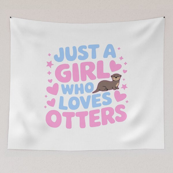 Item preview, Just A Girl Who Loves Otters. Cute Otter Pink designed and sold by PMCreative.