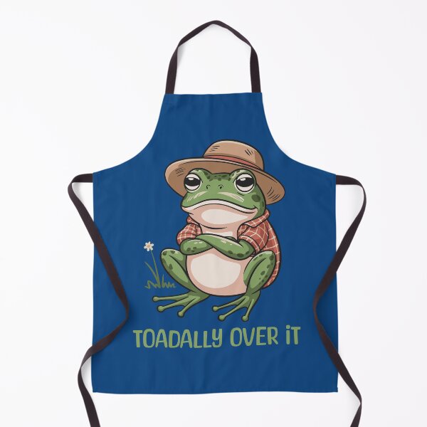 Item preview, Toadally Over It Funny Frog Design – Grumpy Toad with Hat and Attitude designed and sold by Gear Camel.