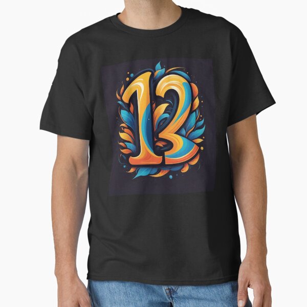 Item preview, The logo shape is number 13, the number thirteen is orange. designed and sold by apidech seedam.