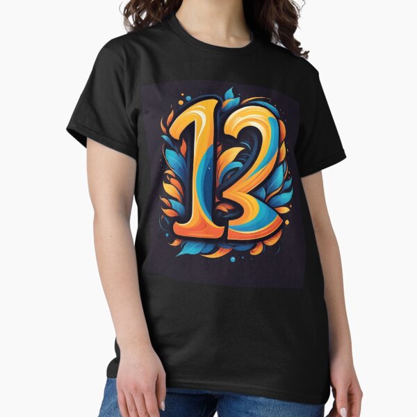 Aperçu de l'œuvre La forme du logo est le numéro 13, le numéro treize est orange. créée et vendue par apidech seedam.
