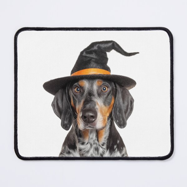 Item preview, Bluetick Coonhound Dog Wearing Halloween Witch Hat designed and sold by LazyOwlStore.