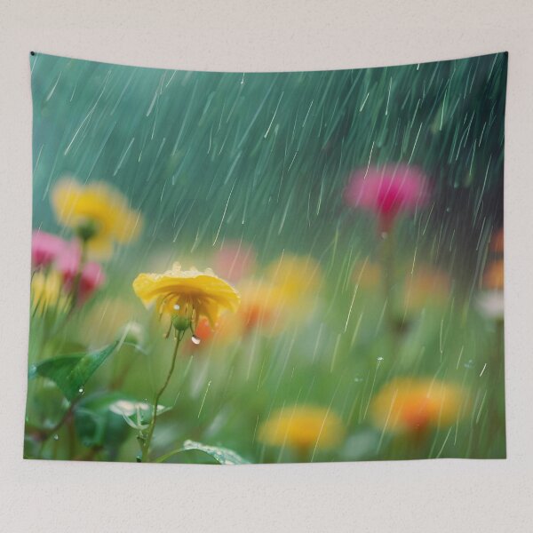 Item preview, Serenity of Rainfall Over Blooming Flowers 3 designed and sold by Tom-Johnson.