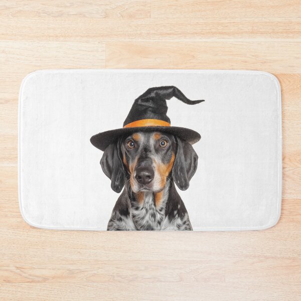 Item preview, Bluetick Coonhound Dog Wearing Halloween Witch Hat designed and sold by LazyOwlStore.