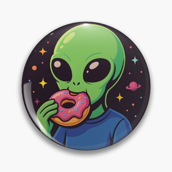 Item preview, Abducted by Donuts – Funny Alien Snack Sticker for Food & Space Fans designed and sold by WAUZ.