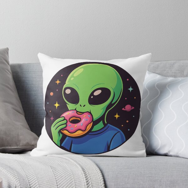 Item preview, Abducted by Donuts – Funny Alien Snack Sticker for Food & Space Fans designed and sold by WAUZ.