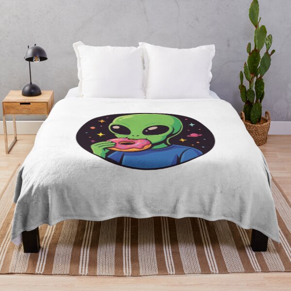 Item preview, Abducted by Donuts – Funny Alien Snack Sticker for Food & Space Fans designed and sold by WAUZ.