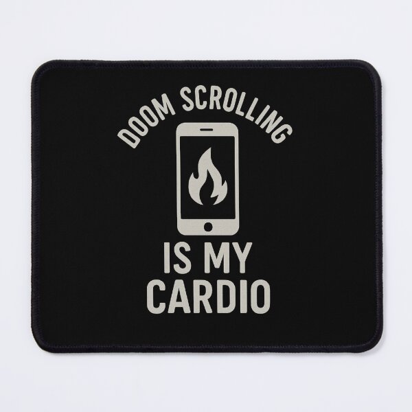 Item preview, Doom Scrolling Cardio – Funny Modern Burnout  designed and sold by The Junto Shop.