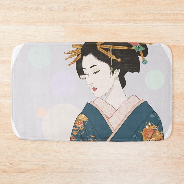 Item preview, Elegant Japanese Beauty in Kimono – Ukiyo-e Style designed and sold by store-wasabi.