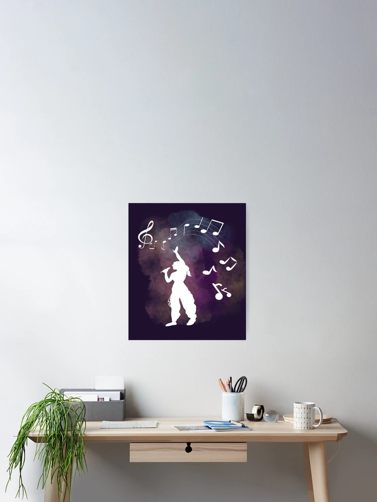 Thumbnail 2 of 3, Poster, Music notes fall - Rapper designed and sold by LiskoDesign.