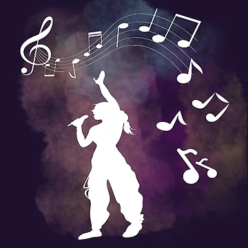 Artwork thumbnail, Music notes fall - Rapper by LiskoDesign