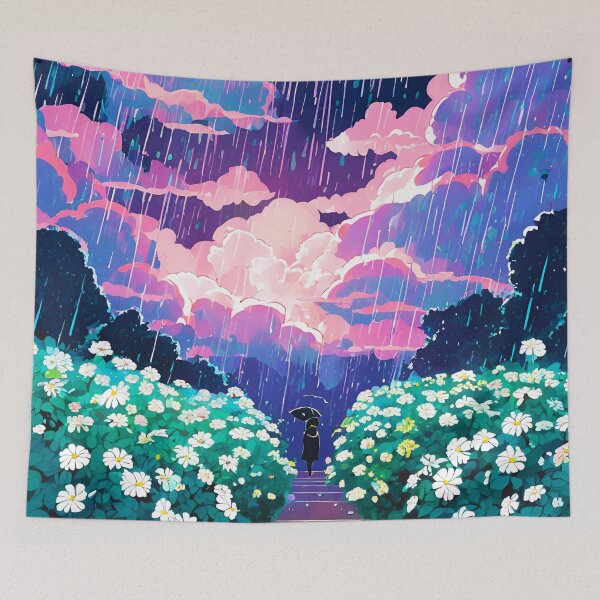 Item preview, Serenity of Rainfall Over Blooming Flowers 7 designed and sold by Tom-Johnson.