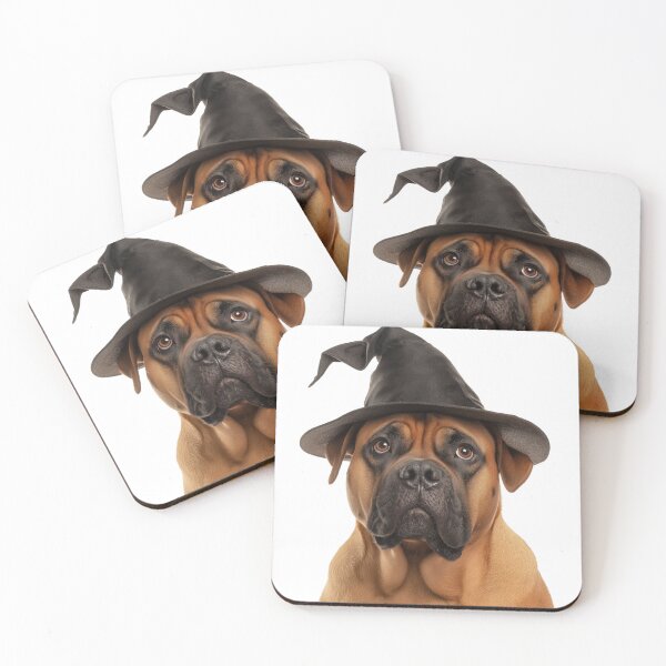 Item preview, Boerboel Dog Wearing Halloween Witch Hat designed and sold by LazyOwlStore.