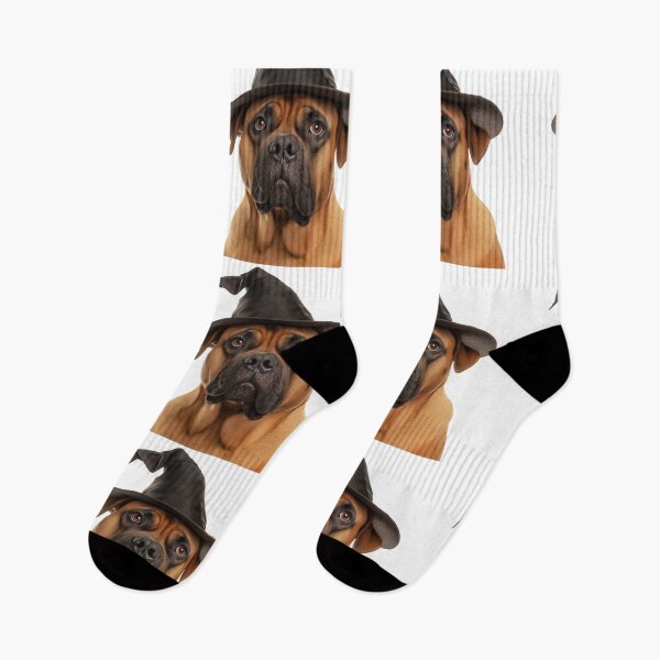 Item preview, Boerboel Dog Wearing Halloween Witch Hat designed and sold by LazyOwlStore.
