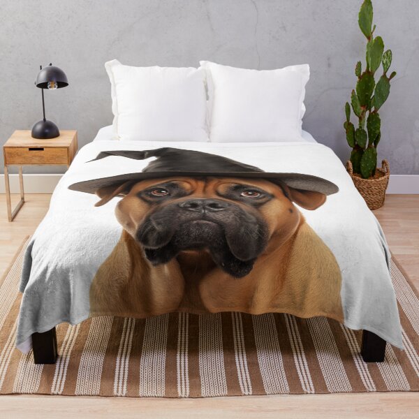 Item preview, Boerboel Dog Wearing Halloween Witch Hat designed and sold by LazyOwlStore.