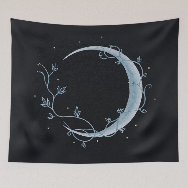 Item preview, Botanical Moon Painting designed and sold by yellowwpaint.