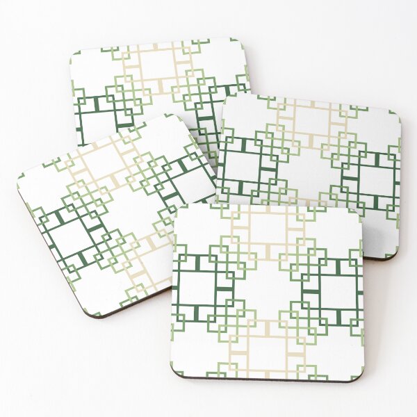 Item preview, Geometric Shapes in Green Tile Pattern designed and sold by HanaiPrint.