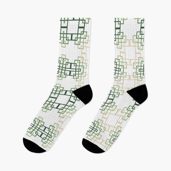 Item preview, Geometric Shapes in Green Tile Pattern designed and sold by HanaiPrint.