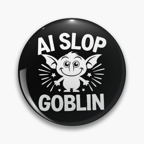 Item preview, Ironic AI Slop Goblin Meme Cartoon Design Anti Generative Art designed and sold by w1ckerman.