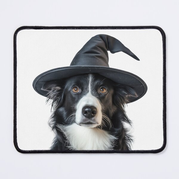 Item preview, Border Collie Dog Wearing Halloween Witch Hat designed and sold by LazyOwlStore.