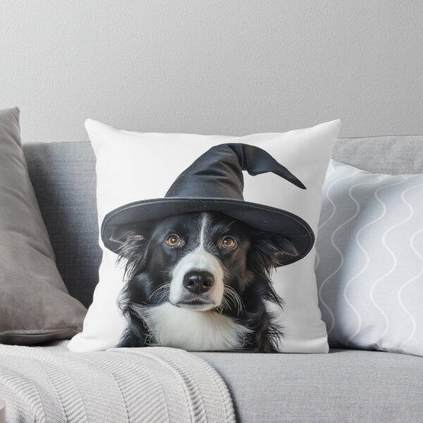 Item preview, Border Collie Dog Wearing Halloween Witch Hat designed and sold by LazyOwlStore.